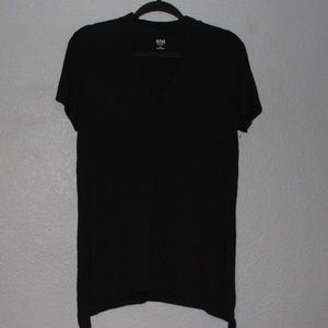 Black V-Neck with Collar (A44)